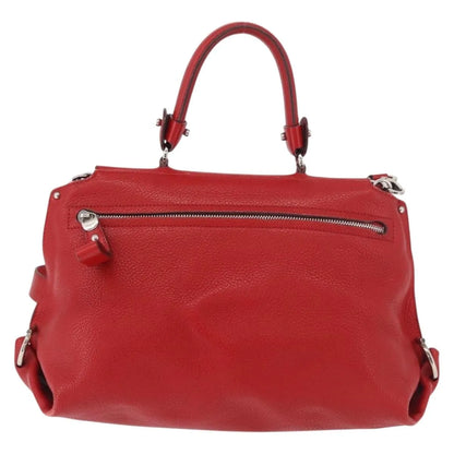 Salvatore Ferragamo Sofia Satchel Leather, Red, Leather, Handbag