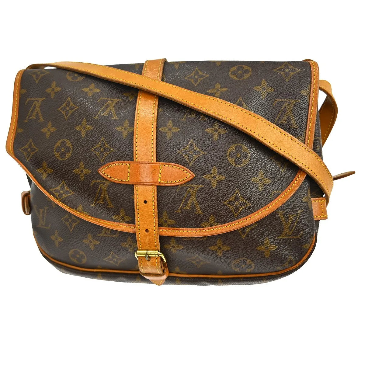 Louis Vuitton Saumur Monogram Canvas, Brown, Canvas, Shoulder Bag