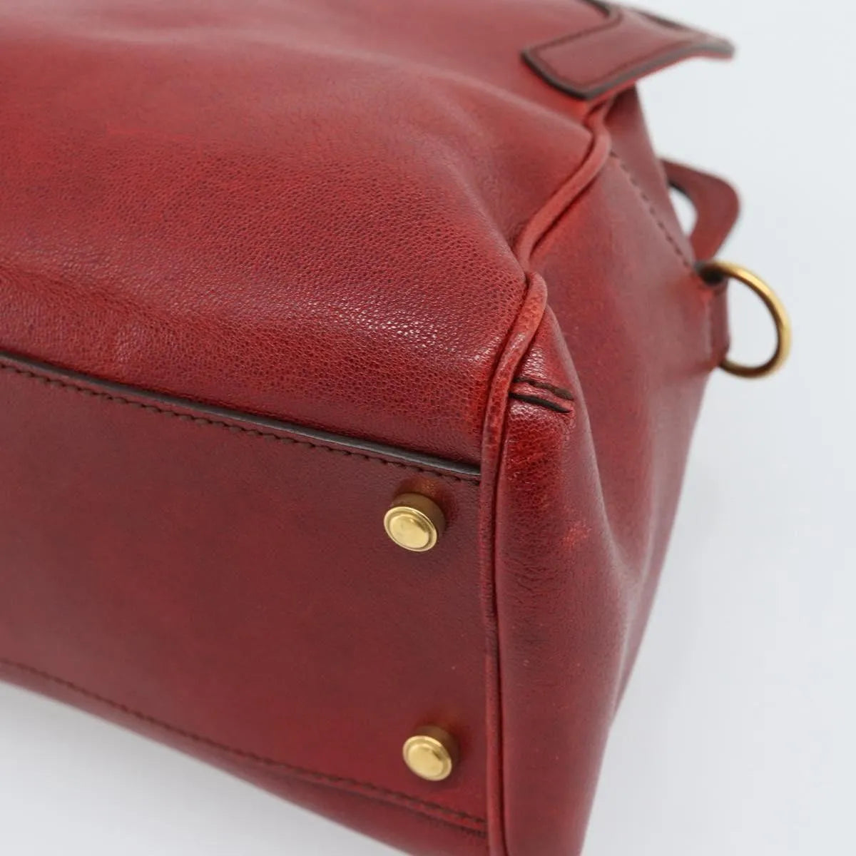 Cartier Marcello Leather, Red, Leather, Handbag