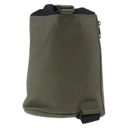 Louis Vuitton Chalk Sling Monogram Shadow Leather, Green, Canvas, Shoulder Bag