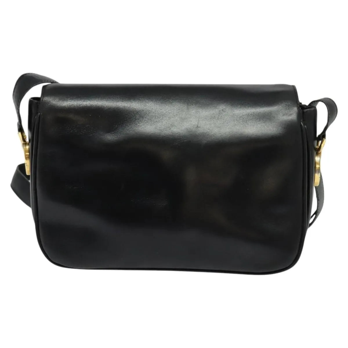Celine Vintage Leather, Black, Leather, Shoulder Bag