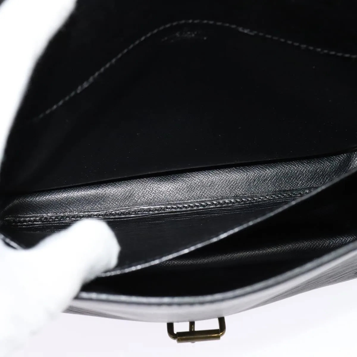 Louis Vuitton Cartouchiere Epi Leather, Black, Leather, Shoulder Bag