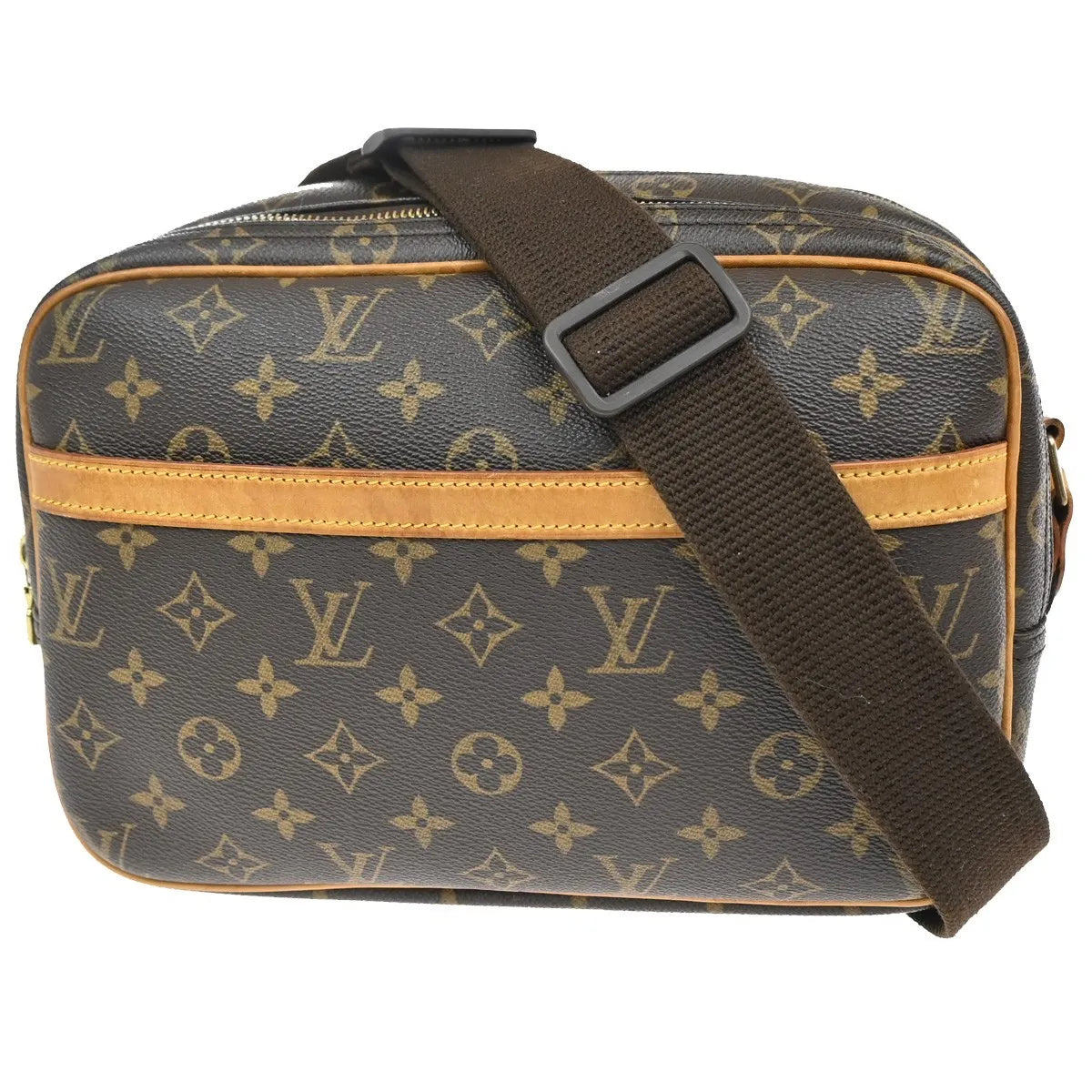 Louis Vuitton Reporter Monogram Canvas, Brown, Canvas, Shoulder Bag