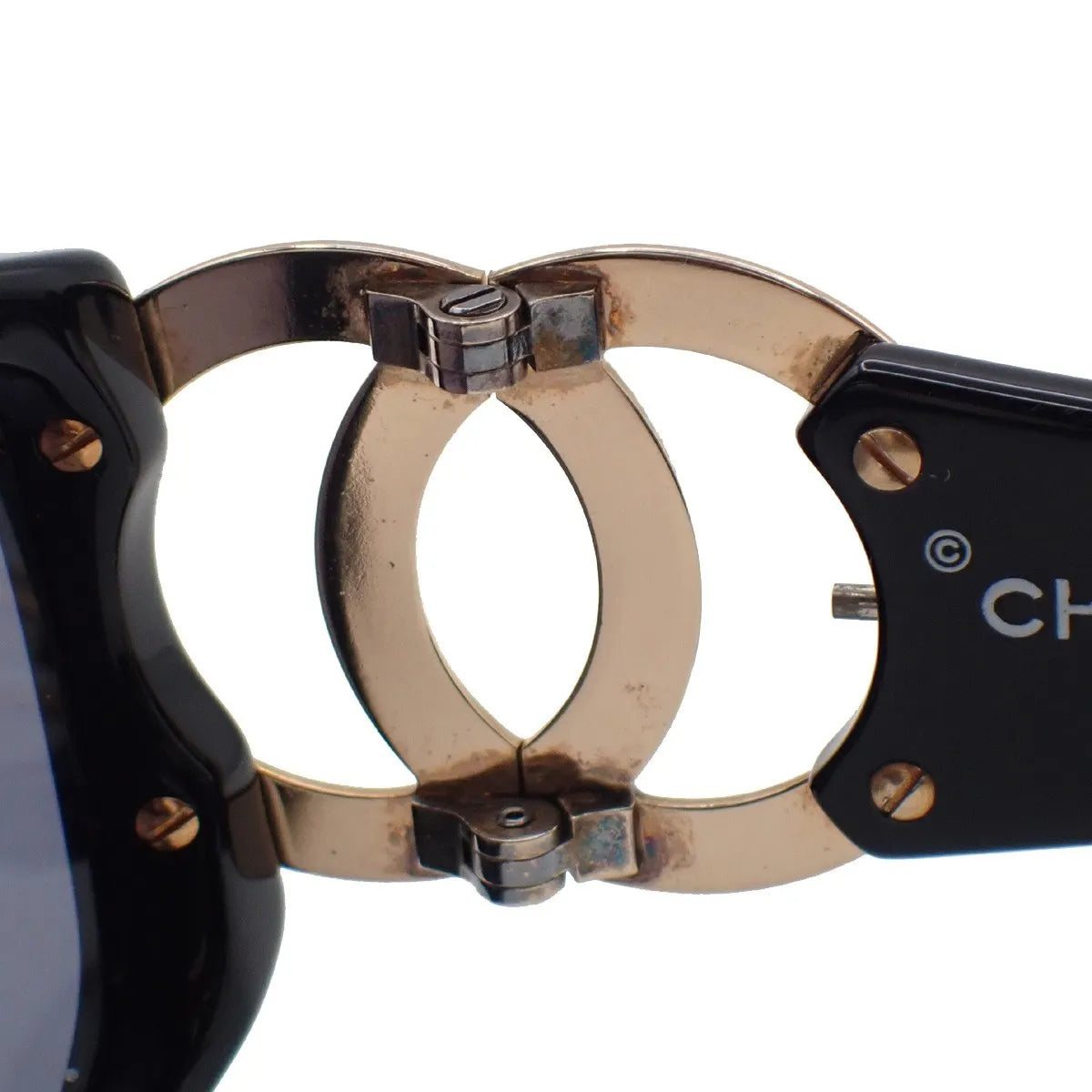 Chanel Logo CC Plastic, Black, Plastic, Sunglasses