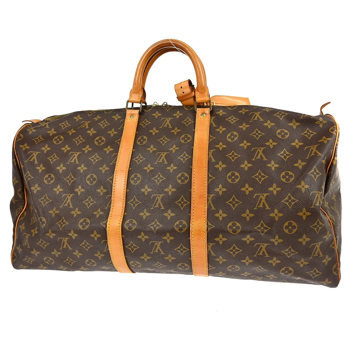 Louis Vuitton Keepall Monogram, Brown, Canvas, Travel Bag