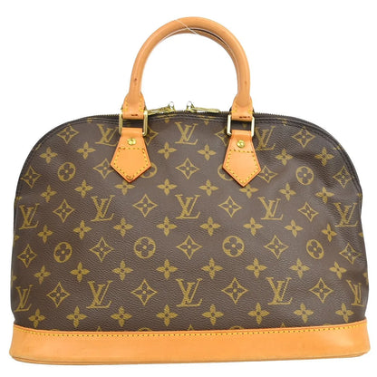 Louis Vuitton Alma Monogram, Brown, Canvas, Handbag
