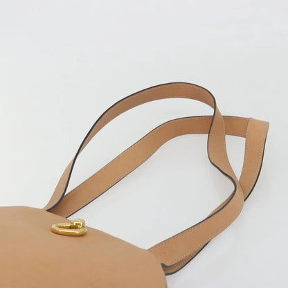 Celine Vintage Leather, Beige, Leather, Shoulder Bag
