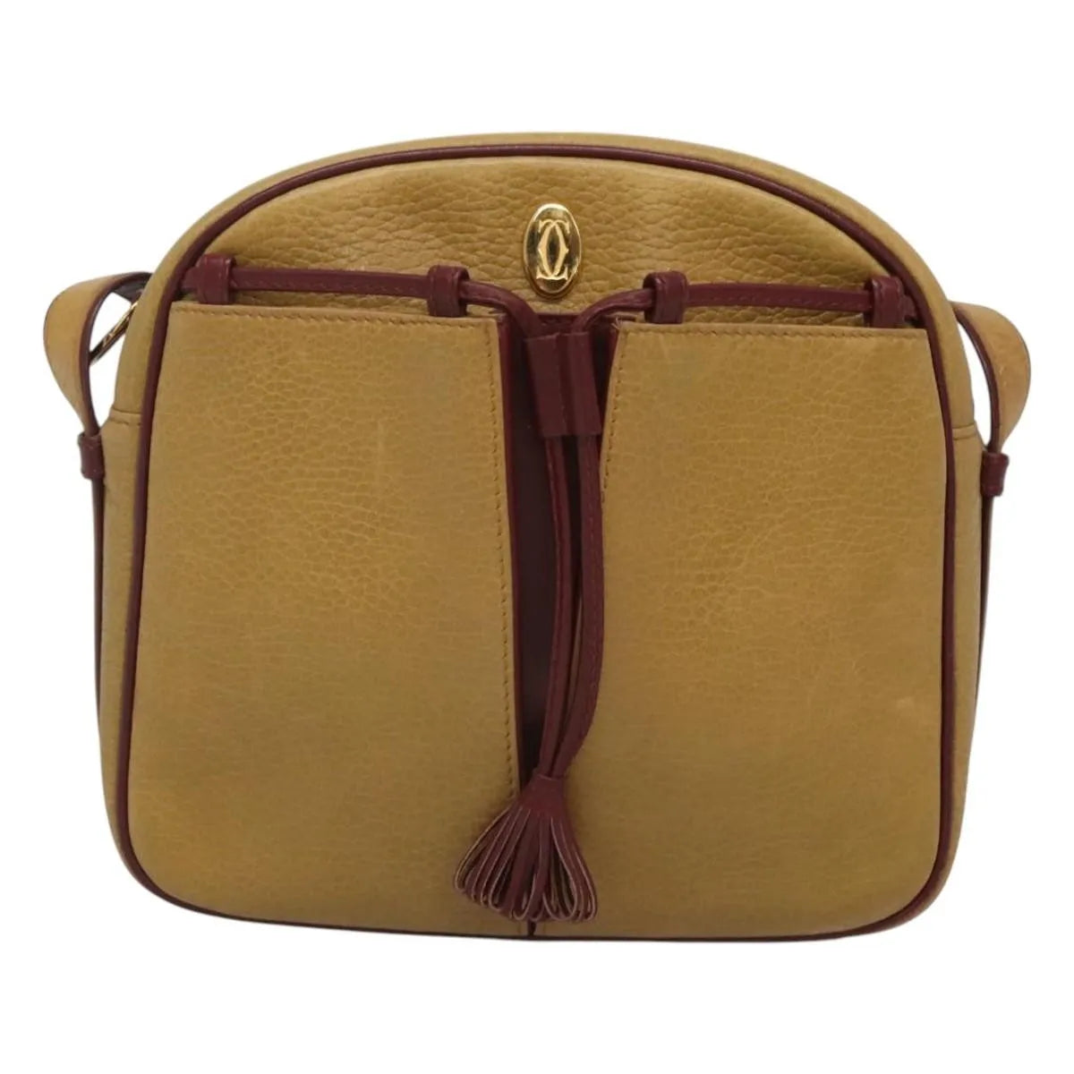 cartier Tasseled Must de Cartier Leather, Yellow, Leather, Shoulder Bag