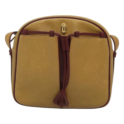 cartier Tasseled Must de Cartier Leather, Yellow, Leather, Shoulder Bag