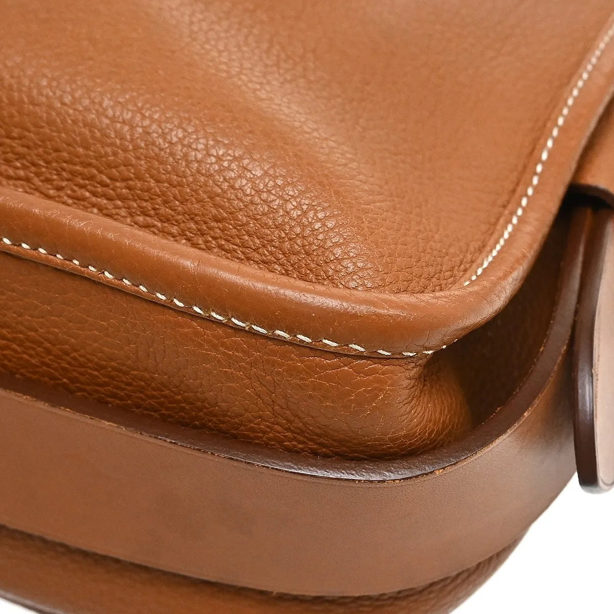Hermes Barda Messenger Clemence, Brown, Leather, Shoulder Bag