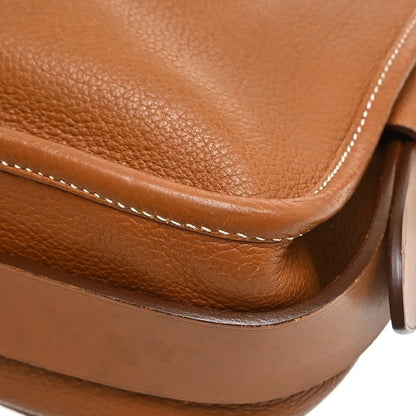 Hermes Barda Messenger Clemence, Brown, Leather, Shoulder Bag