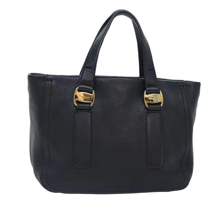 Salvatore Ferragamo Vala Leather, Black, Leather, Handbag