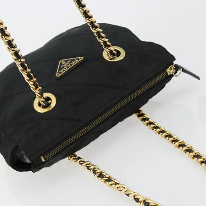 Prada Re-Edition 1995 Chain Quilted Tessuto, Black, Nylon, Shoulder Bag