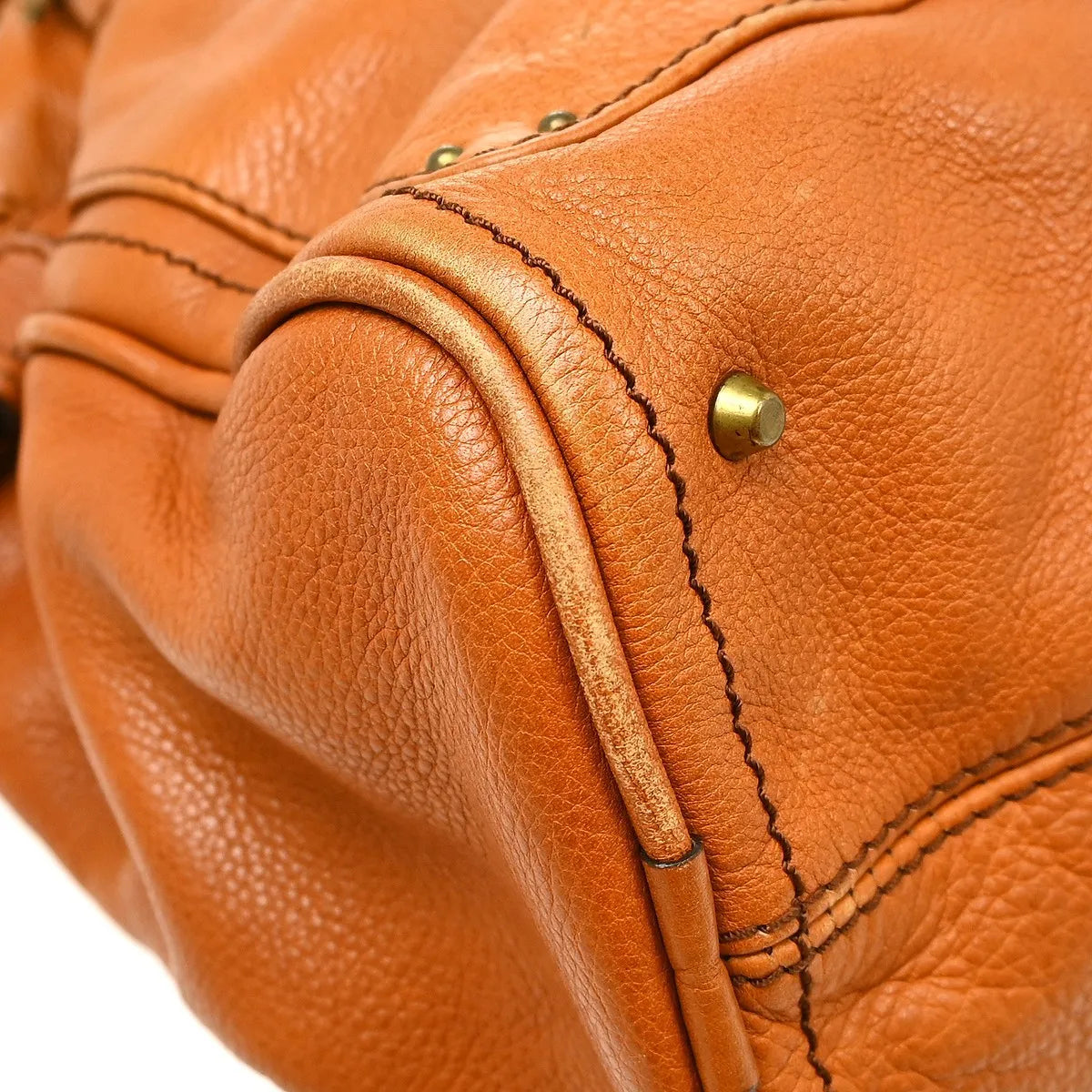 Chloe Paddington Lock Leather, Brown, Leather, Handbag