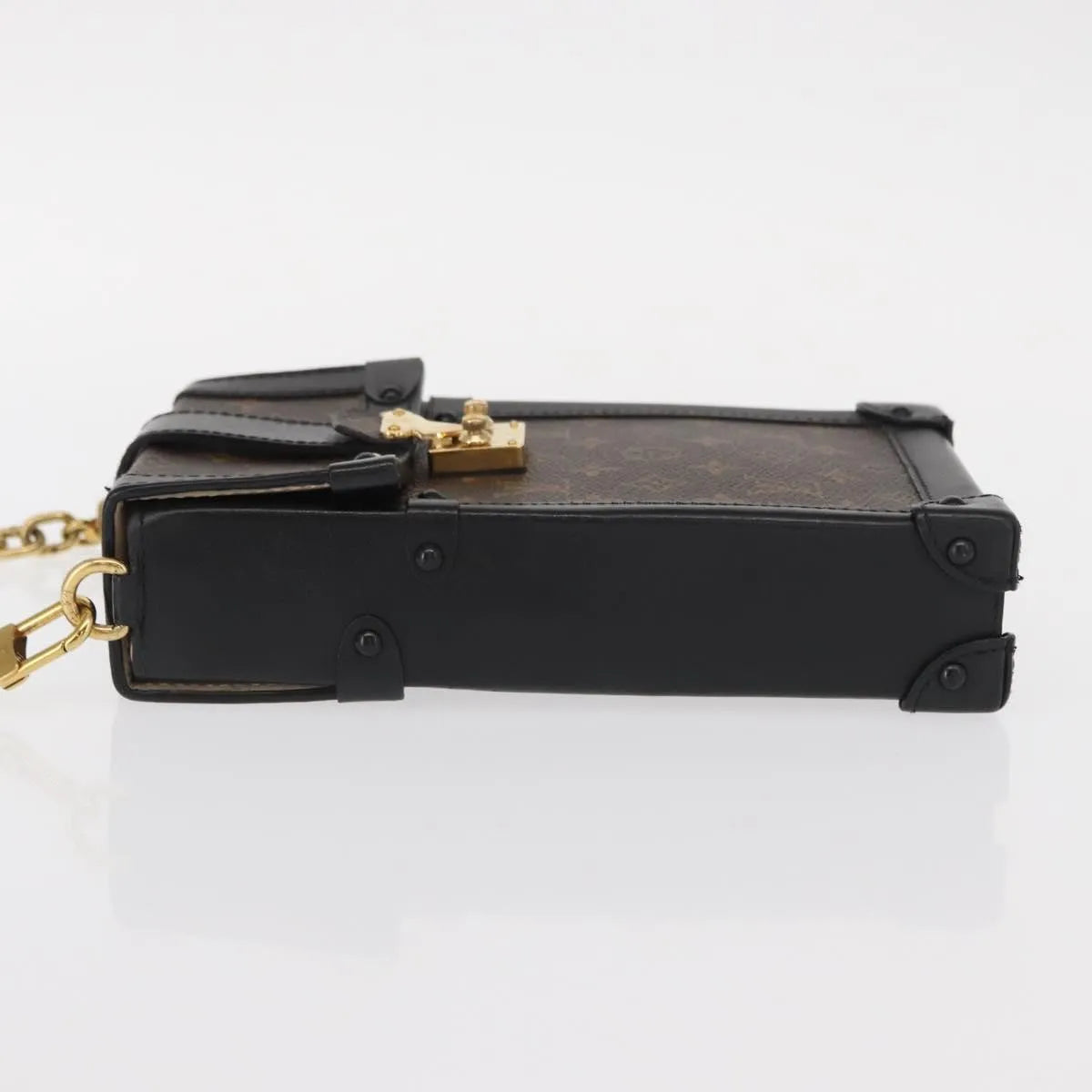 Louis Vuitton Vertical Trunk Pochette Monogram Canvas, Brown, Canvas, Clutch