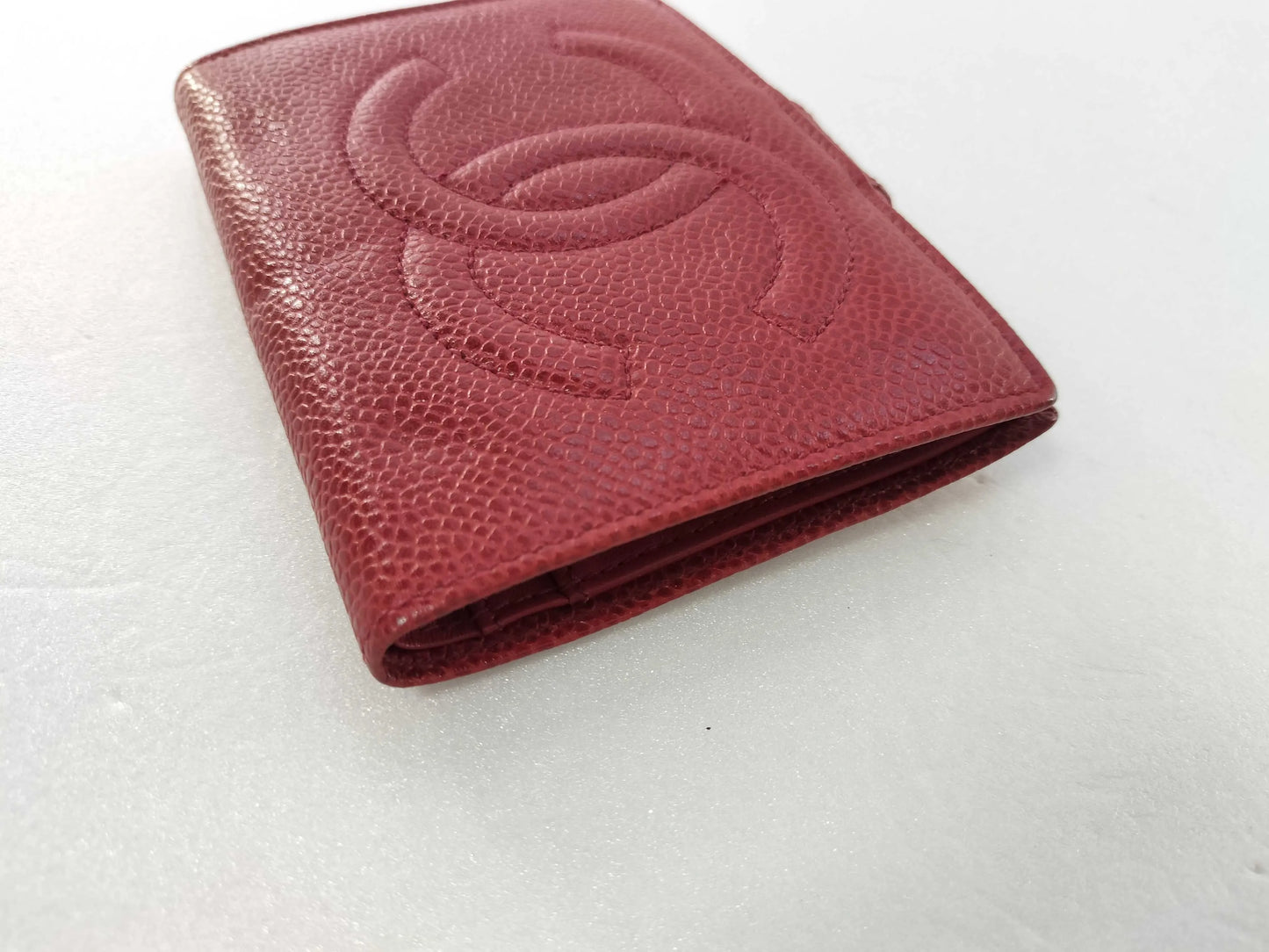 Chanel Timeless CC French Caviar, Red, Calfskin, Wallet