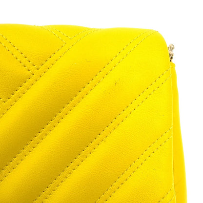 Bvlgari Serpenti Cabochon Diagonal Quilted Leather, Yellow, Leather, Shoulder Bag