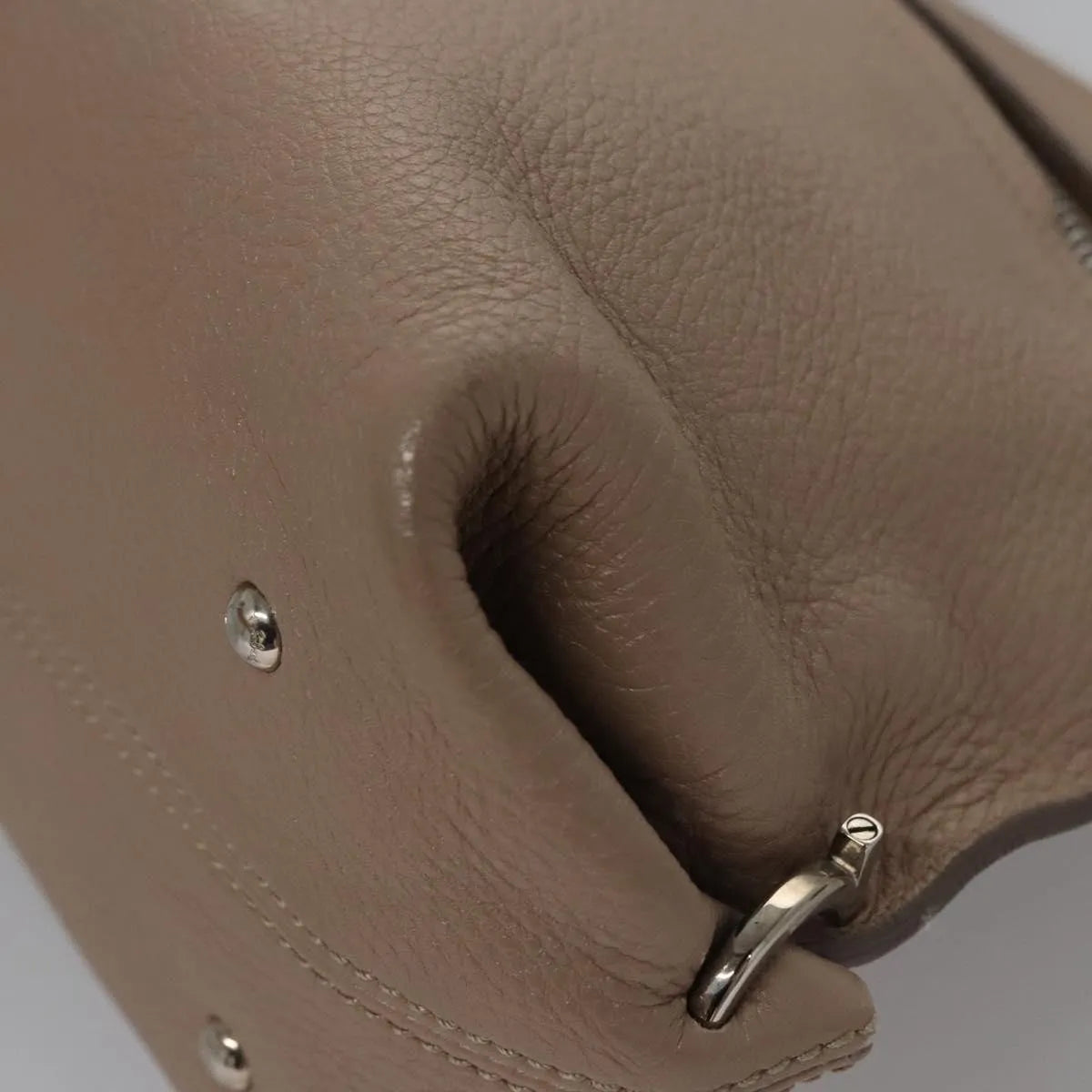 Salvatore Ferragamo Sofia Satchel Leather, Beige, Leather, Handbag