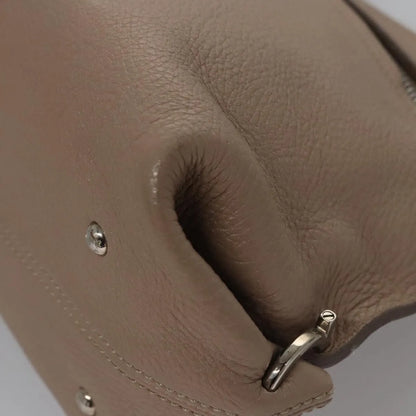 Salvatore Ferragamo Sofia Satchel Leather, Beige, Leather, Handbag