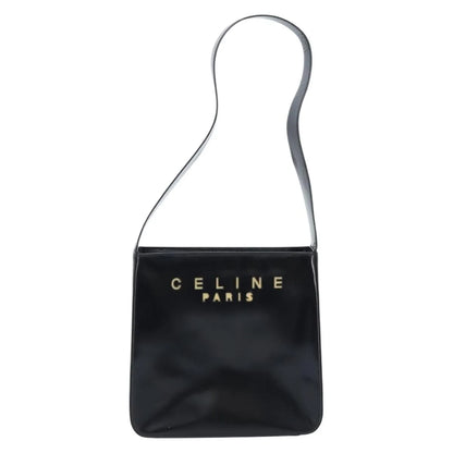 Celine Vintage Leather, Black, Leather, Shoulder Bag