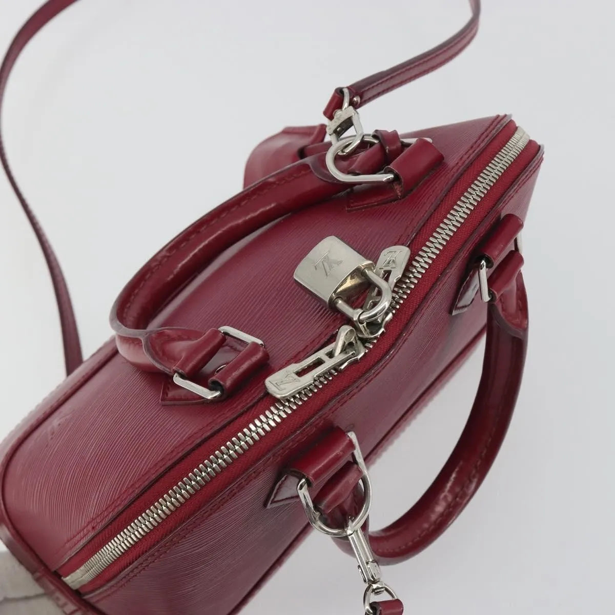 Louis Vuitton Alma Epi, Pink, Leather, Handbag