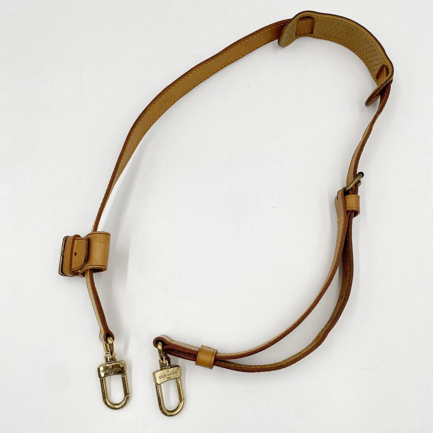 Louis Vuitton Adjustable shoulder strap leather, Brown, Leather, Straps
