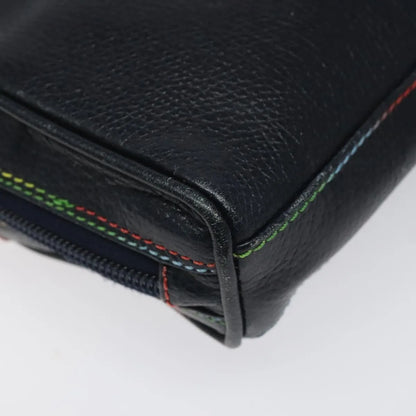 Fendi Vintage Zip Leather, Navy, Leather, Shoulder Bag