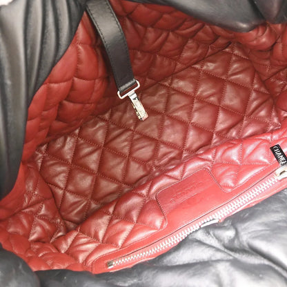 Chanel Coco Cocoon Reversible Tote Quilted Lambskin, Black, Leather, Tote Bag