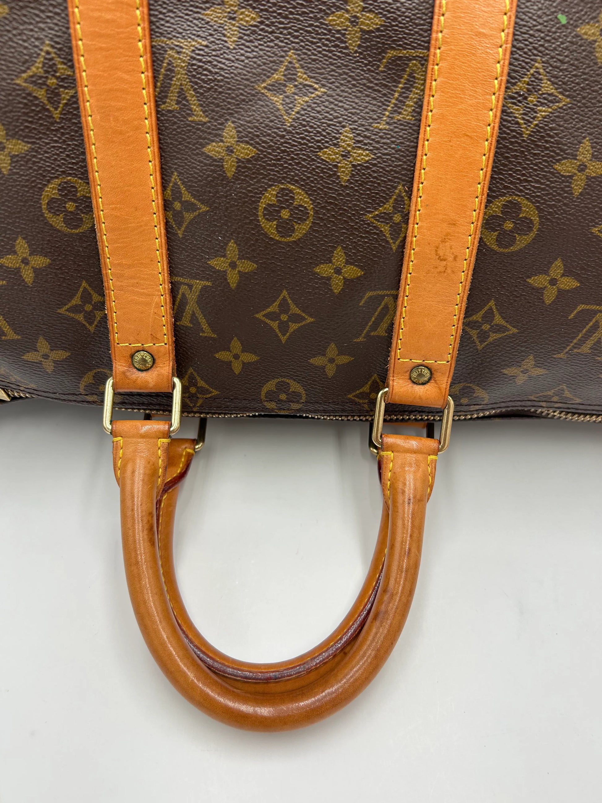 Louis Vuitton keepall bandoulière monogram, Brown, Canvas, Handbag