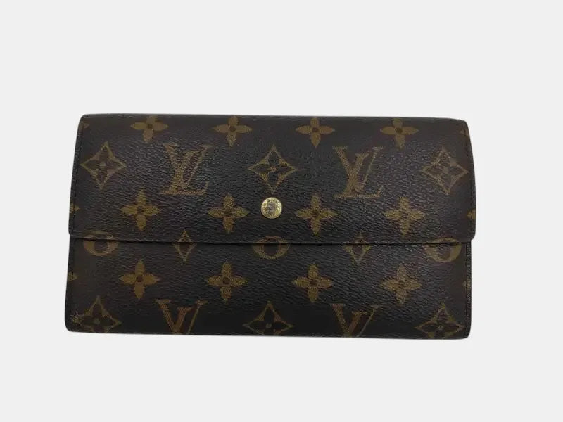 Louis Vuitton Emilie Monogram Canvas, Brown, Canvas, Wallet
