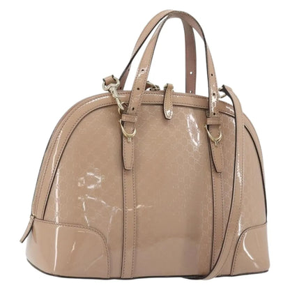 Gucci Nice Top Handle Microguccissima Patent, Beige, Patent Leather, Handbag