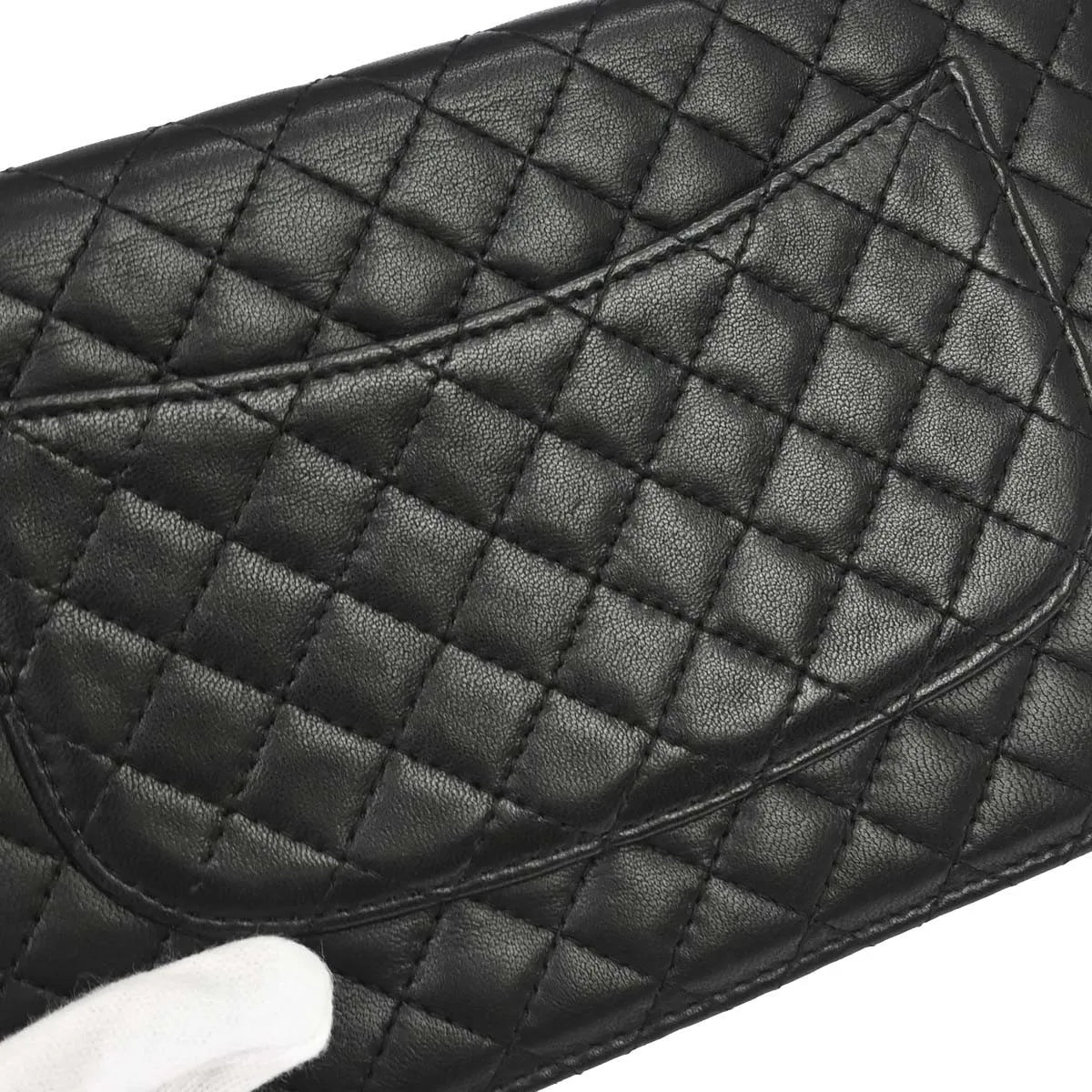 Chanel Wallet on Chain Quilted Lambskin, Black, Leather, Wallet