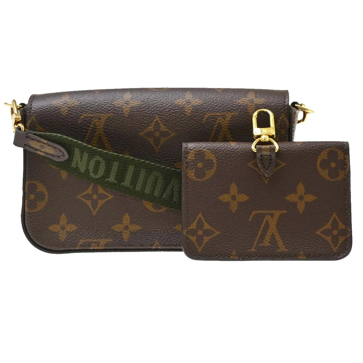 Louis Vuitton Felicie Strap & Go Monogram Canvas, Brown, Canvas, Shoulder Bag