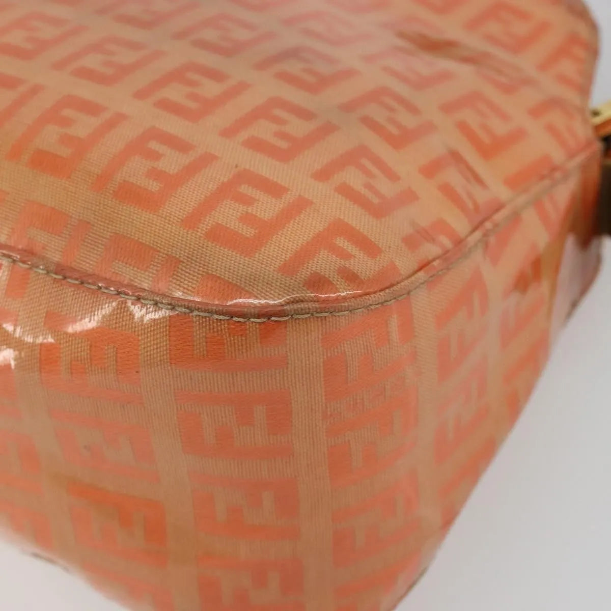 Fendi Zucchino Canvas Mamma Baguette canvas, Orange, Canvas, Shoulder Bag