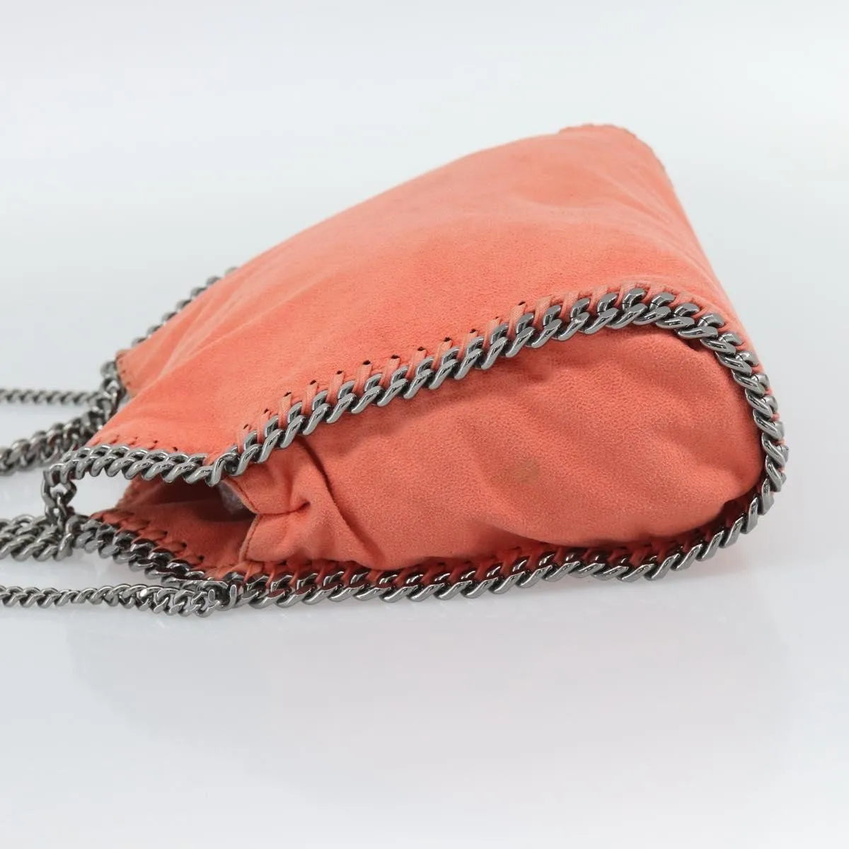 Stella McCartney Falabella Fold Over Faux Leather, Orange, Polyester, Shoulder Bag