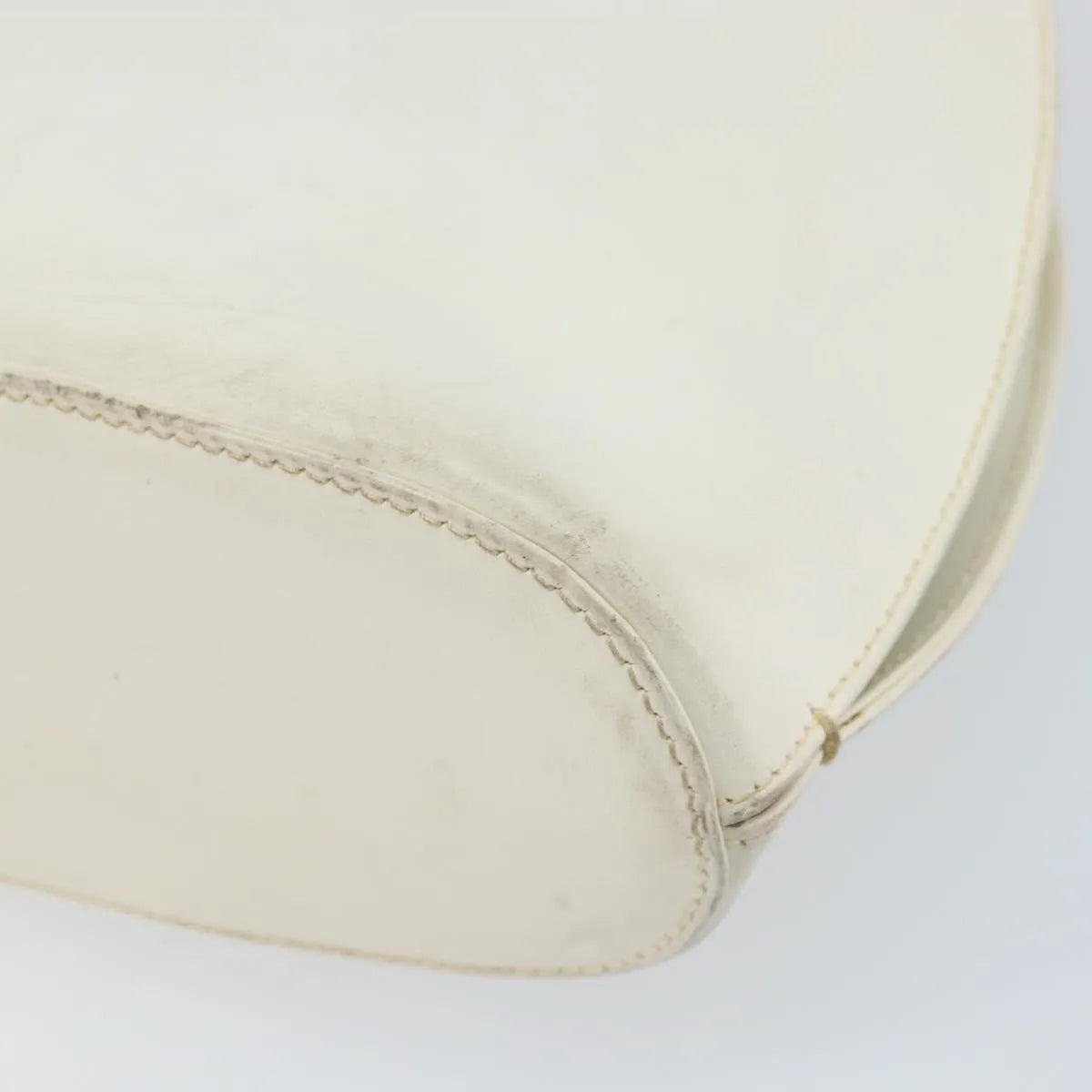 Gucci Vintage Leather, White, Leather, Handbag