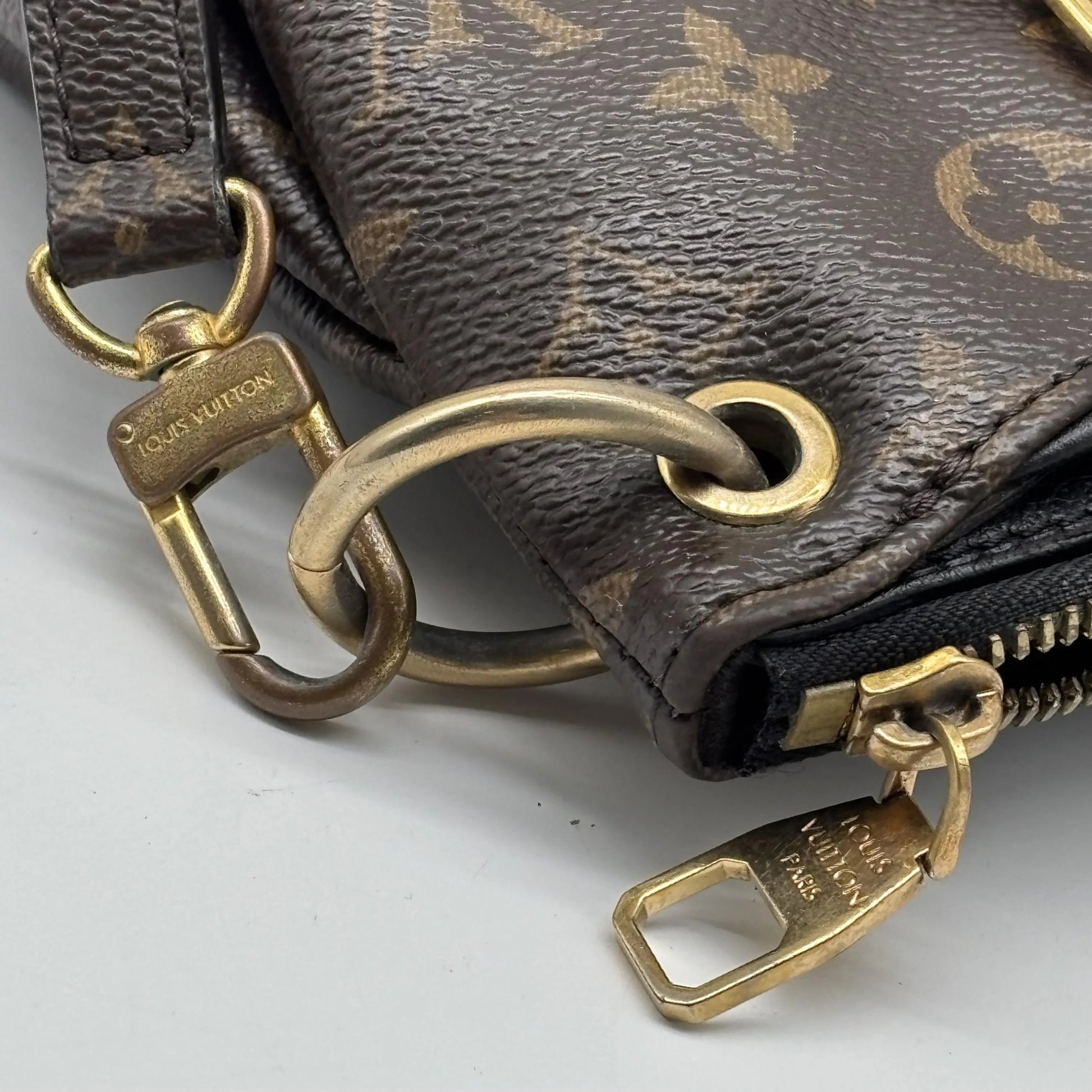 Louis Vuitton Pallas Tote Monogram Canvas with Leather, Brown, Canvas, Handbag
