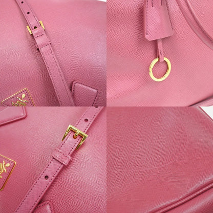 Prada Lux Open Tote Saffiano Leather, Pink, Leather, Tote Bag