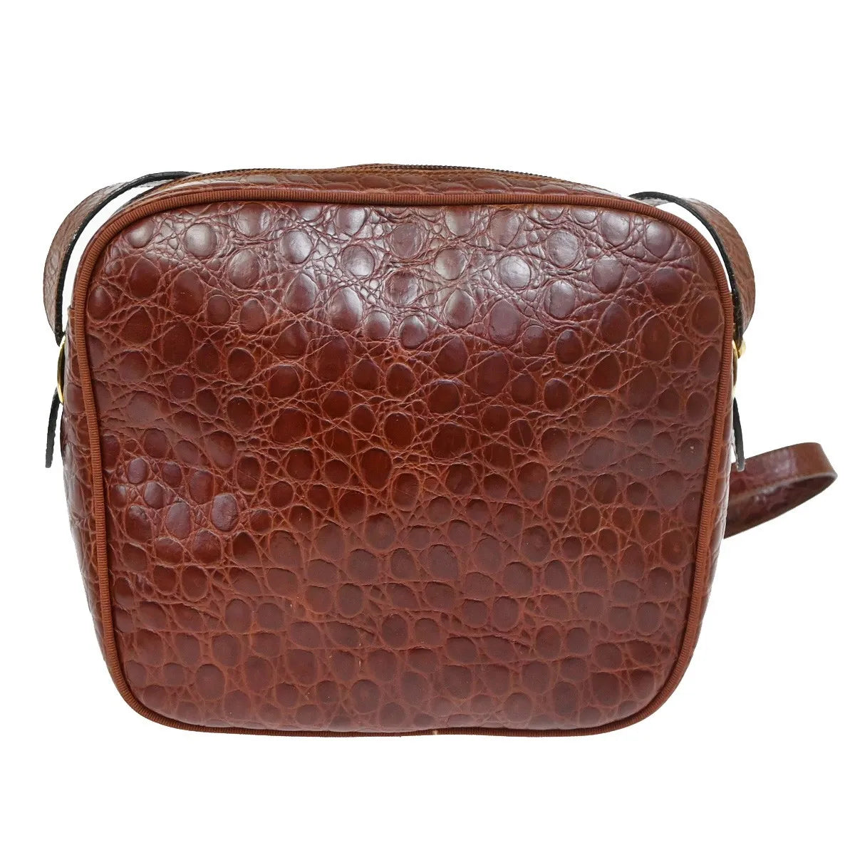 Salvatore Ferragamo Vala Leather, Brown, Leather, Shoulder Bag