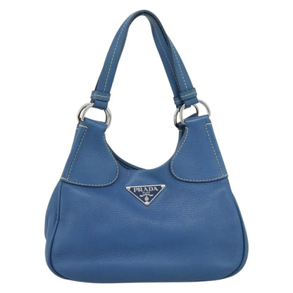 Prada Vitello Daino Convertible Tote Vitello Daino, Blue, Leather, Handbag