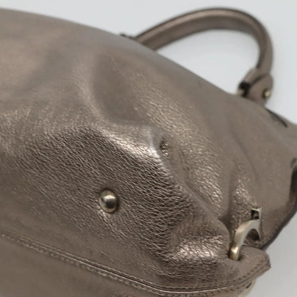 Salvatore Ferragamo Sofia Satchel Leather, Gold, Leather, Handbag