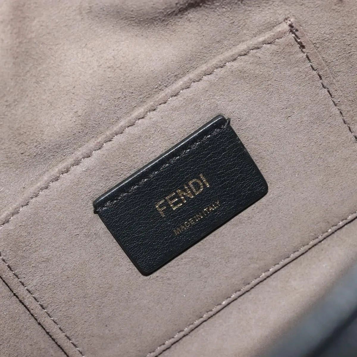 Fendi F is Fendi Camera Leather, Navy, Leather, Shoulder Bag