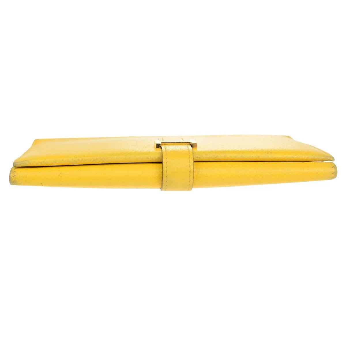 Hermes Bearn Trifold Epsom, Yellow, Leather, Wallet