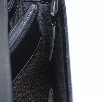 Bally Vintage Leather, Black, Leather, Handbag