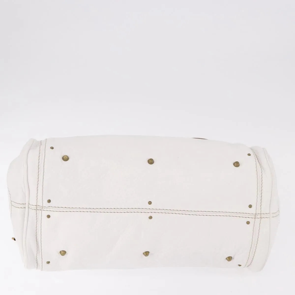 Chloe Paddington Lock Leather, White, Leather, Handbag