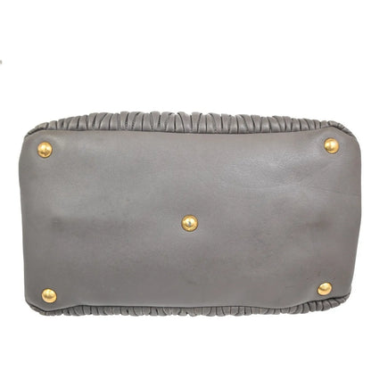 Miu Miu Madras Bowler Matelasse Leather, Purple, Leather, Handbag