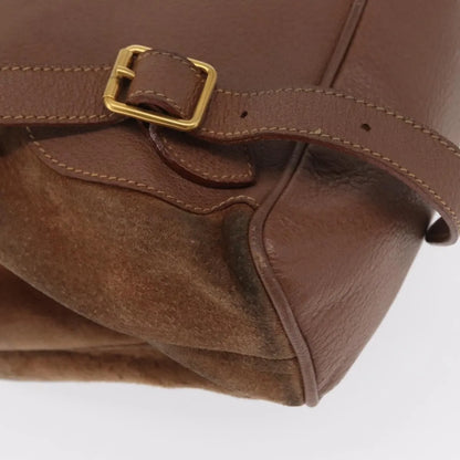 Gucci Vintage Bamboo Suede, Brown, Suede, Backpack