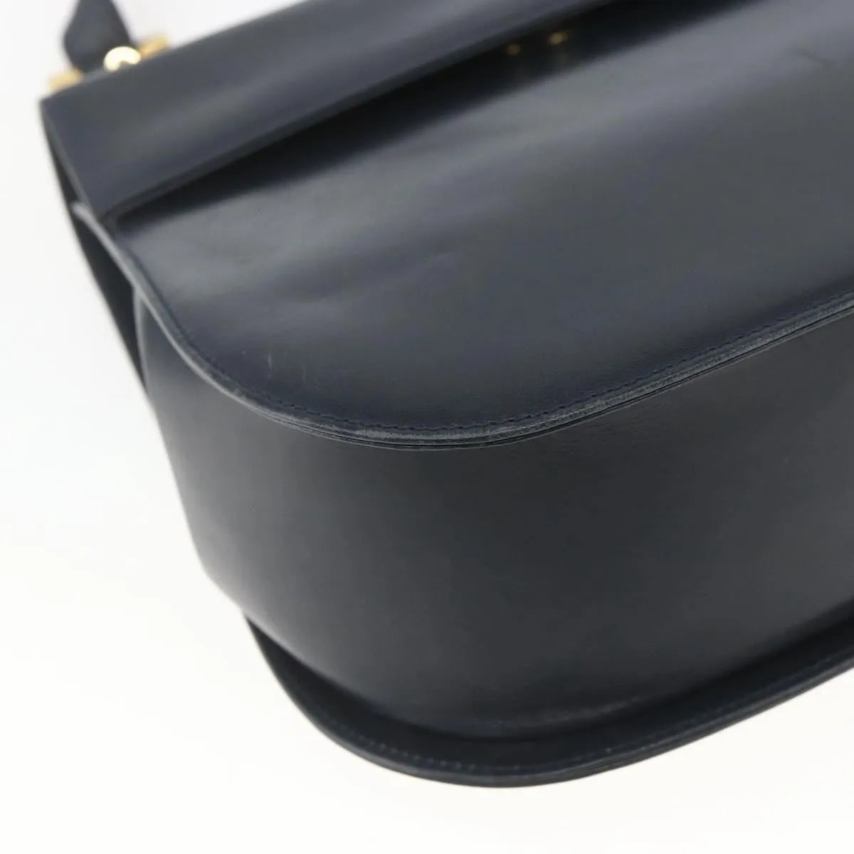 Salvatore Ferragamo Gancini Leather, Navy, Leather, Shoulder Bag