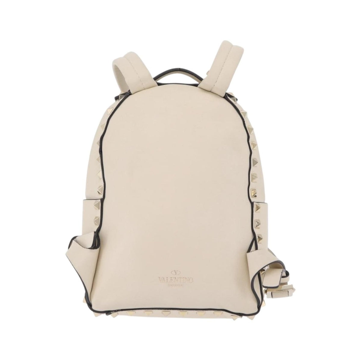 Valentino Garavani Rockstud Leather, Beige, Leather, Tote Bag