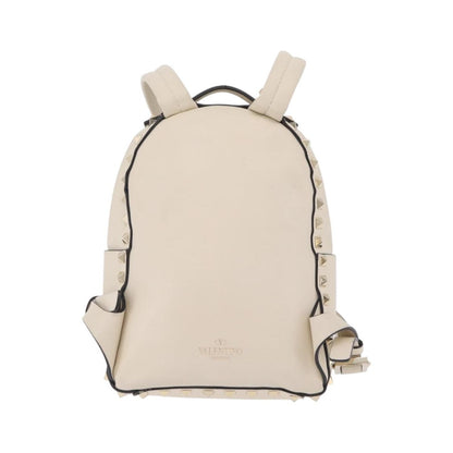 Valentino Garavani Rockstud Leather, Beige, Leather, Tote Bag